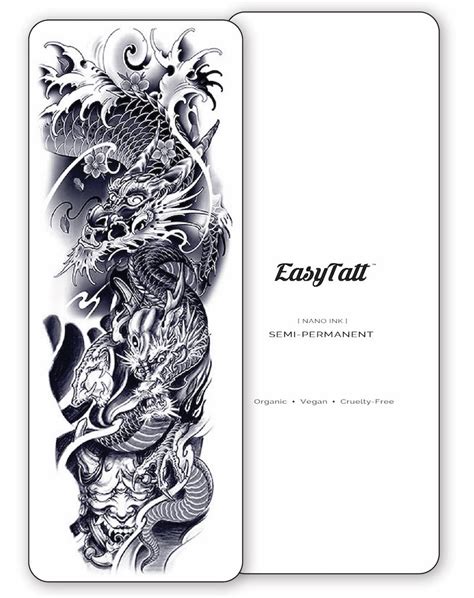 Evil Dragon Semi-Permanent Tattoo Sleeve | EasyTatt™