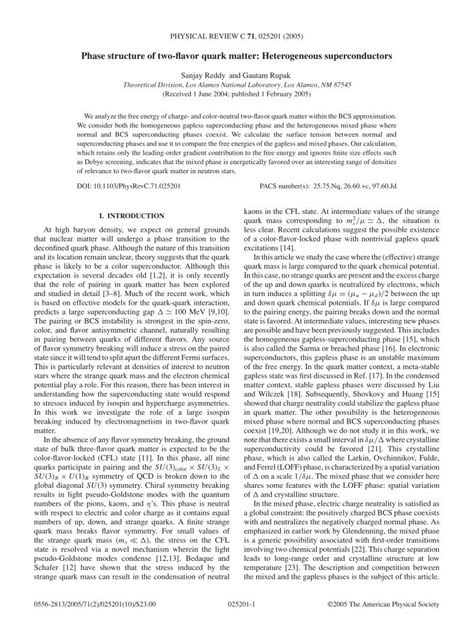 PDF Phase Structure Of Two Flavor Quark Matter Heterogeneous