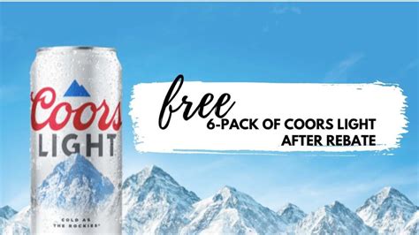 Free Coors Light Pk With Online Rebate Southern Savers