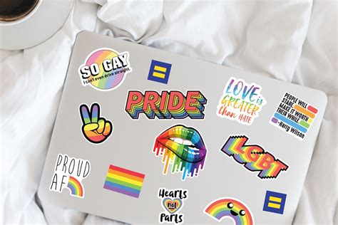 Lgbtq Pride Sticker Pack Gay Pride Accessories Including Etsy