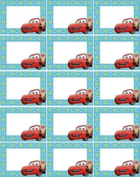 Car Name Tags Free Printable