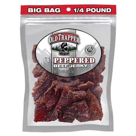 Traditional Style Jerky Peppered 14 Lb Bag Old Trapper Beef Jerky