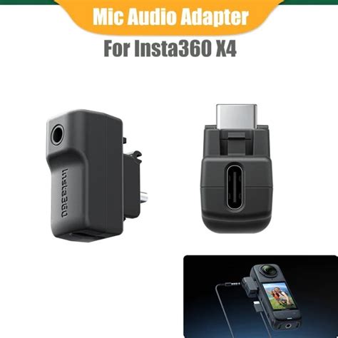 Mic Audio Adapter For Insta360 X4 Microphone Sound Recording Usbc Type