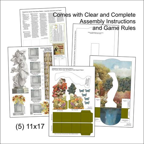 DIY Garden Statue "tiddlywinks" Game - PRINTABLE Instructions and Game