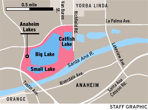 Santa Ana River Lakes Map - Topographic Map World