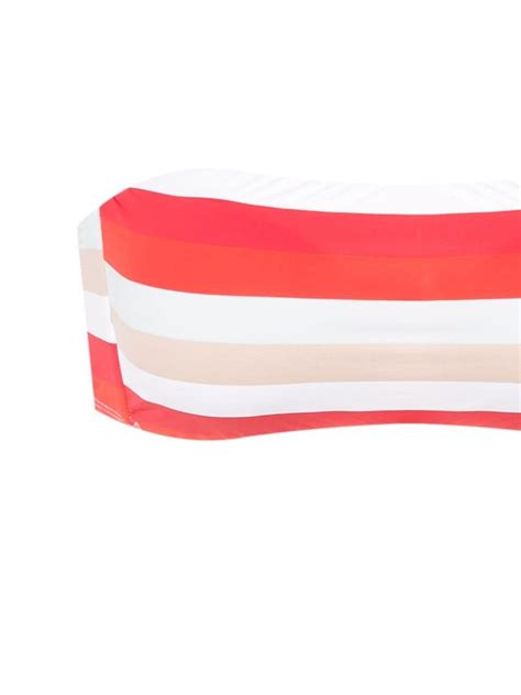 Amir Slama Striped Detachable Straps Bikini Set Farfetch
