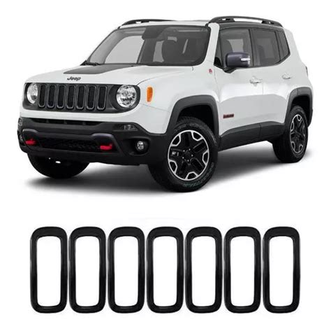 Aplique Moldura Grade Jeep Renegade 2019 2020 Preto Parcelamento Sem