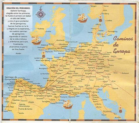 The Pilgrim Route Map From All Around Europe Photo