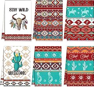 Amazon Kajaia Pcs Aztec Theme Kitchen Towels Southwestern Dish