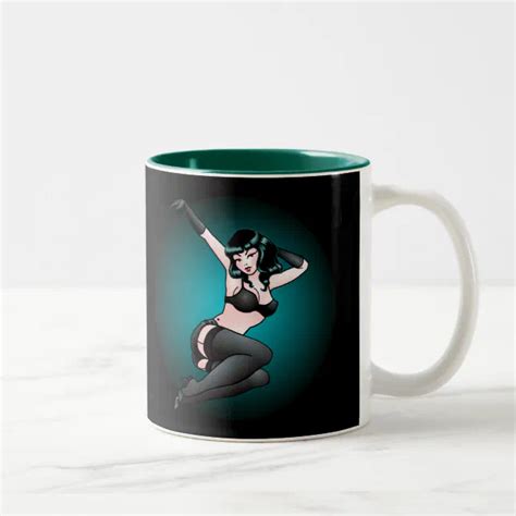 Retro Pinup Coffee Cup Vintage Pinup Girl Mug Zazzle