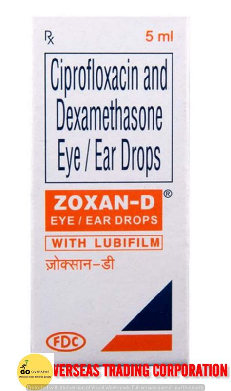 Cipla Zoxan D Ciprofloxacin Dexamethasone Eye Drops At Rs 100 Piece