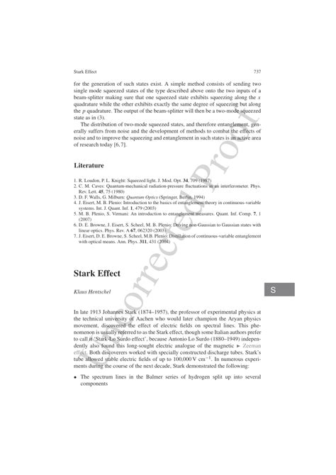 (PDF) Stark Effect