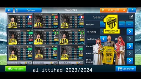 cách có đội hình AL lttihad mùa giải 2023 2024 có Karim Benzema và N