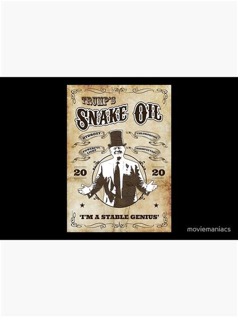 Trump Snake Oil Salesman Vintage Poster Mask By Moviemaniacs