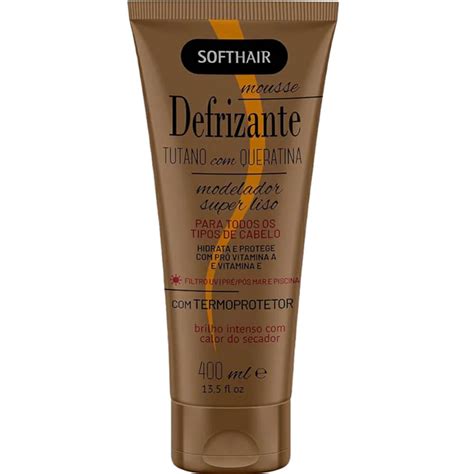 Soft Hair Defrizante Tutano Queratina Mousse Nutrição 400ml