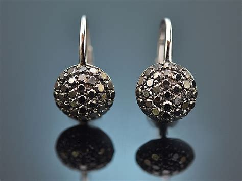 Twinkling Black Ohrringe Mit Schwarzen Diamanten Wei Gold