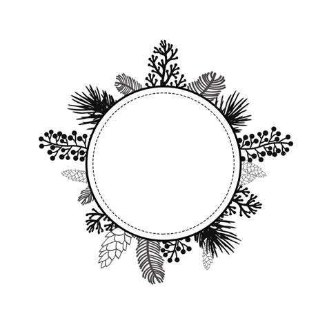 Decorative Border Silhouette Png Transparent Winter Plant Decorative