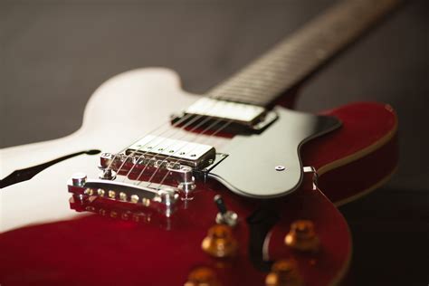 Free Images : music, acoustic guitar, red, electric guitar, musical ...