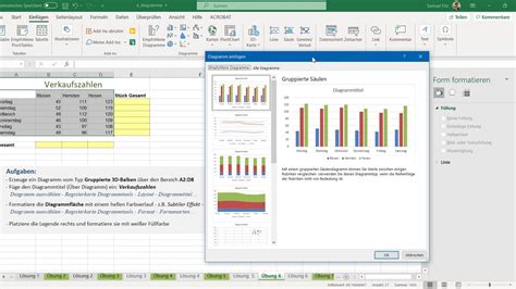 Informatik Excel Kurs 07 Diagramme Im Excel YouTube