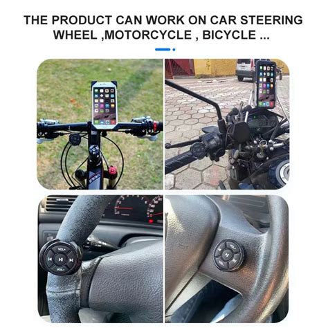 Car Steering Wheel Bluetooth Button Remote Controller Mp3 Music Camera