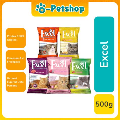 Jual Excel Cat Dry Food All Variant Rasa Adult Kitten Gram