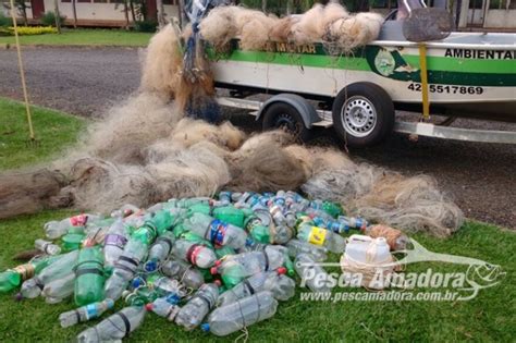 Pma Apreende Materiais De Pesca Ilegais Na Represa De Salto Segredo No