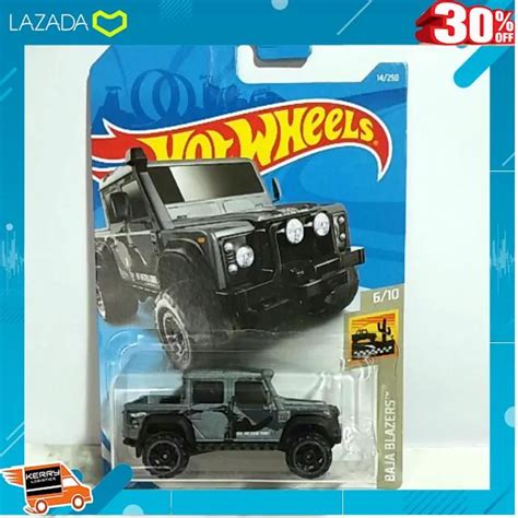 เหมาะเปนของฝากของขวญได รถเหลก Hot wheels LAND ROVER DEFENDER DOU E CAB C MMD