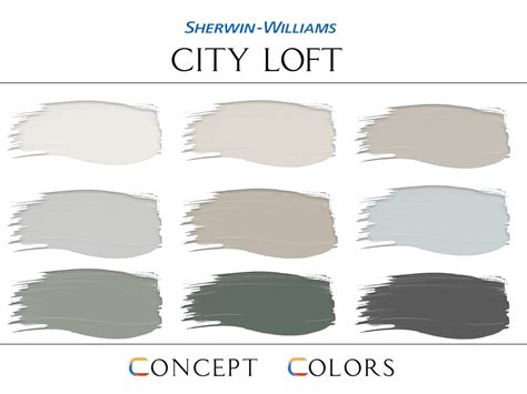 Sherwin Williams City Loft Paint Palette Complementary Whole House