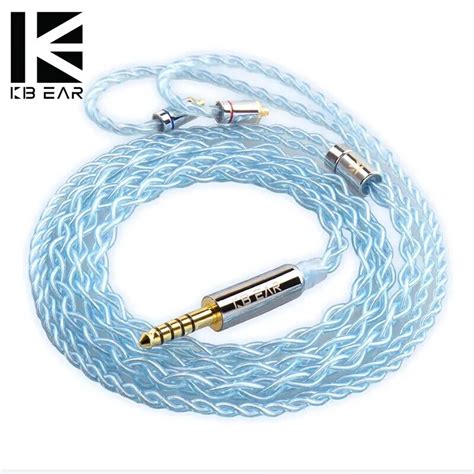 KBEAR ST6 Headphone 4 Core 4N Sliver Plated OFC Upgrade Cable 2PIN MMCX