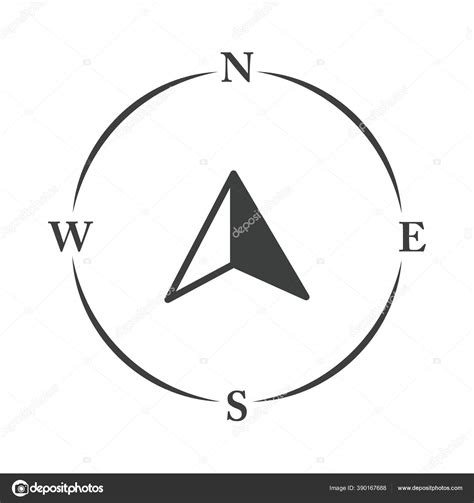 Compass Rose Navigation Cartography Destination Equipment Line Design