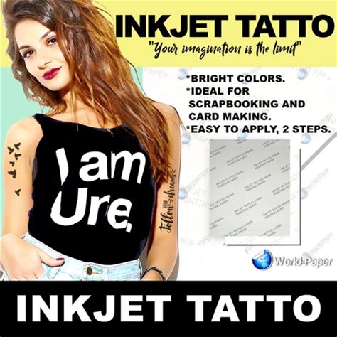 Temporary Tattoo Paper for Inkjet Printers (Non-Permanent)