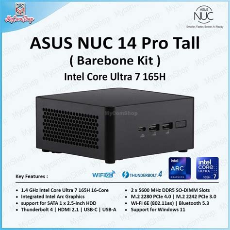 Jual Asus Nuc Pro Tall Intel Core Ultra H Barebone Kit Mini Pc