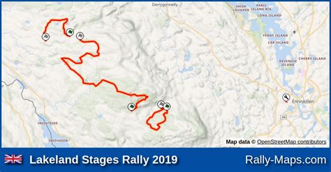 Streckenverlauf Lakeland Stages Rally 2019 RallyeKarte De