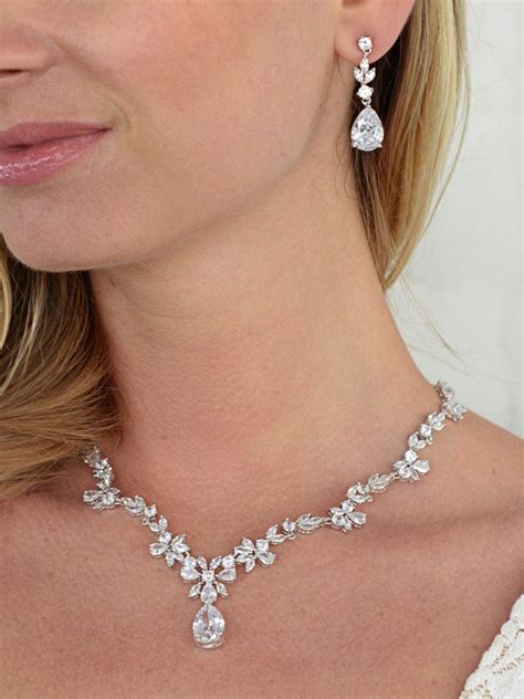 Wedding Jewelry Cubic Zirconia Bridal Jewelry Jewelry Set Etsy