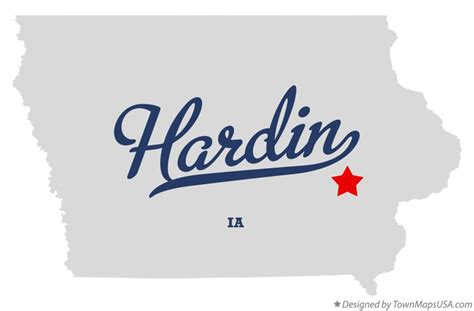 Map of Hardin, Johnson County, IA, Iowa