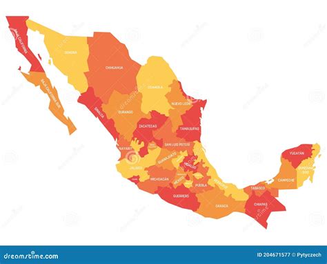 墨西哥州地图 向量例证 插画 包括有 鼓胀 区域 国家（地区） 亚特兰提斯 分级显示 标签 204671577