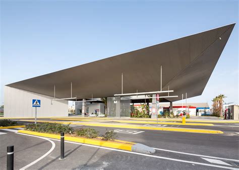 Slender Canopy Shelters Passengers At Santa Pola Bus Station