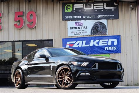 Ford Mustang Gt S550 Black With Bronze Ferrada F8 Fr5 Wheel Wheel Front