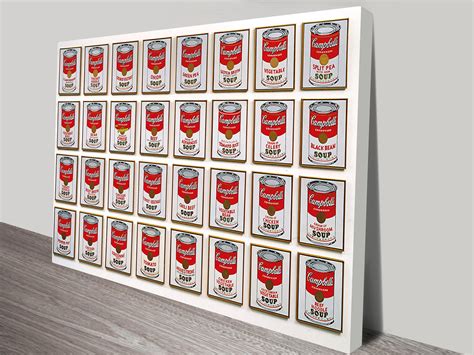 Buy Andy Warhol 32 Cans of Soup Pop Art Canvas Prints