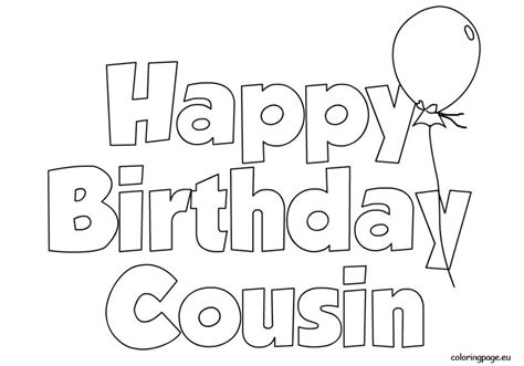 Worlds Best Cousin Coloring Pages Coloring Pages