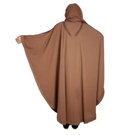 Burqa Plain Modest City Light Brown Crepe Farasha Size Free Size At