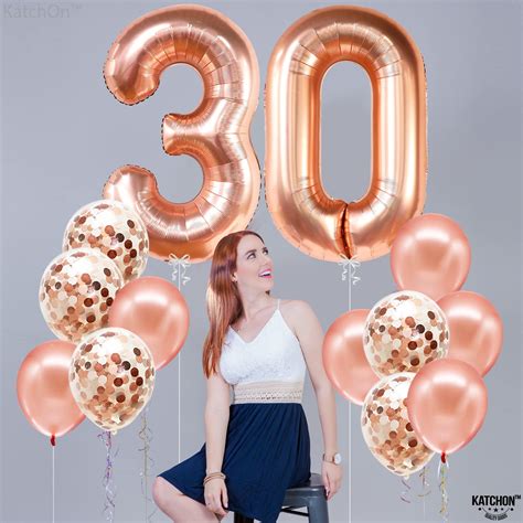 Buy Giant Rose Gold 30th Birthday Balloons 40 Inch 30th Birthday