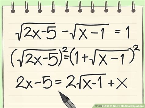 How To Solve Radical Equations Steps With Pictures Wikihow