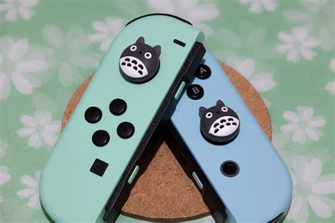 Cute Ghibli Style Totoro Susuwatari Switch Thumb Grip Joycon Joystick Silicone Caps For Nintendo