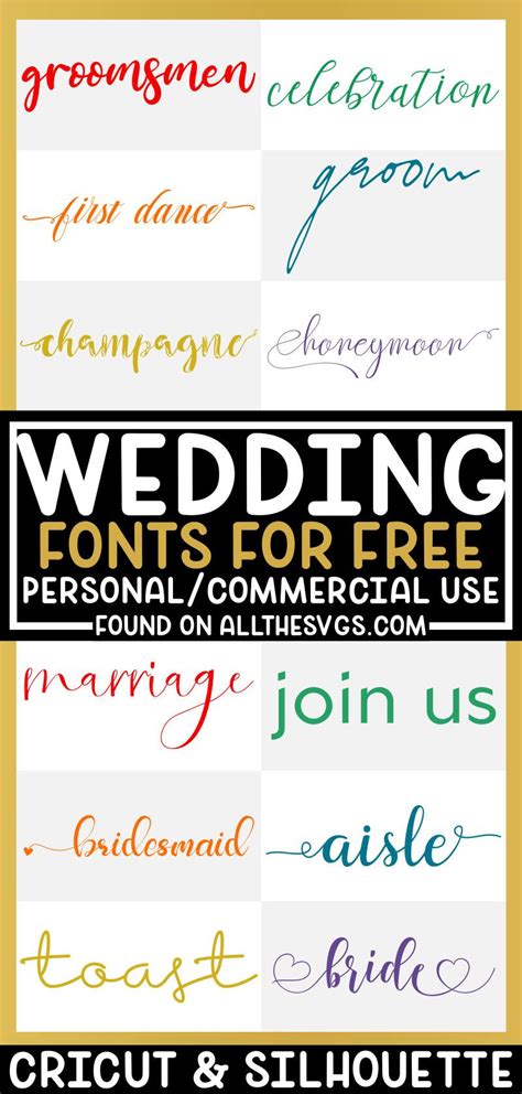 Wedding Fonts Free Download, Free Wedding Fonts, Handwritten Wedding ...