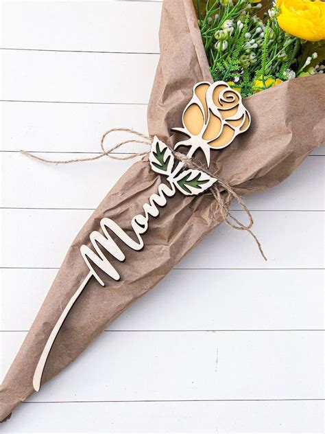 Valentine S Day Gift Mother S Day Gift Wooden Rose Custom Delicate