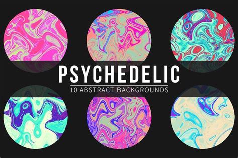 Abstract Psychedelic Backgrounds - Design Template Place