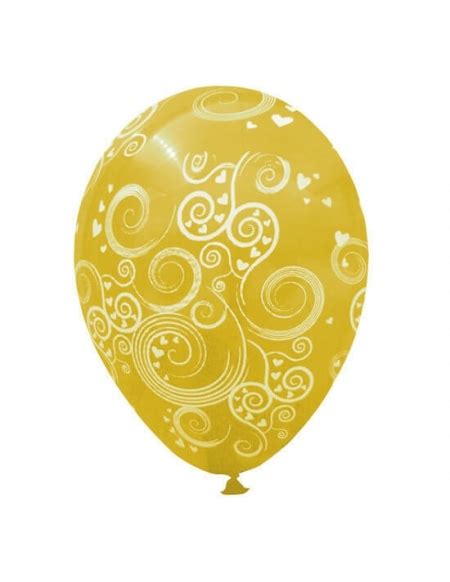 Comprar Globos Espiral Latex Redondos Cm Metalizado Oro