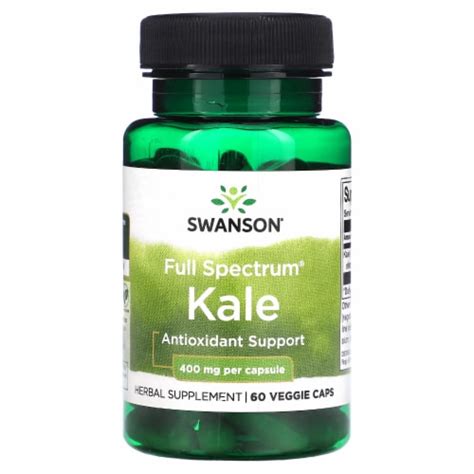 Swanson Full Spectrum Kale 400 Mg 60 Veggie Caps 60 Count Kroger