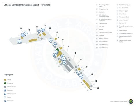 St Louis Airport Stl Terminal Maps Airport Guide